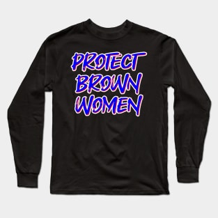 Protect Brown Women Long Sleeve T-Shirt